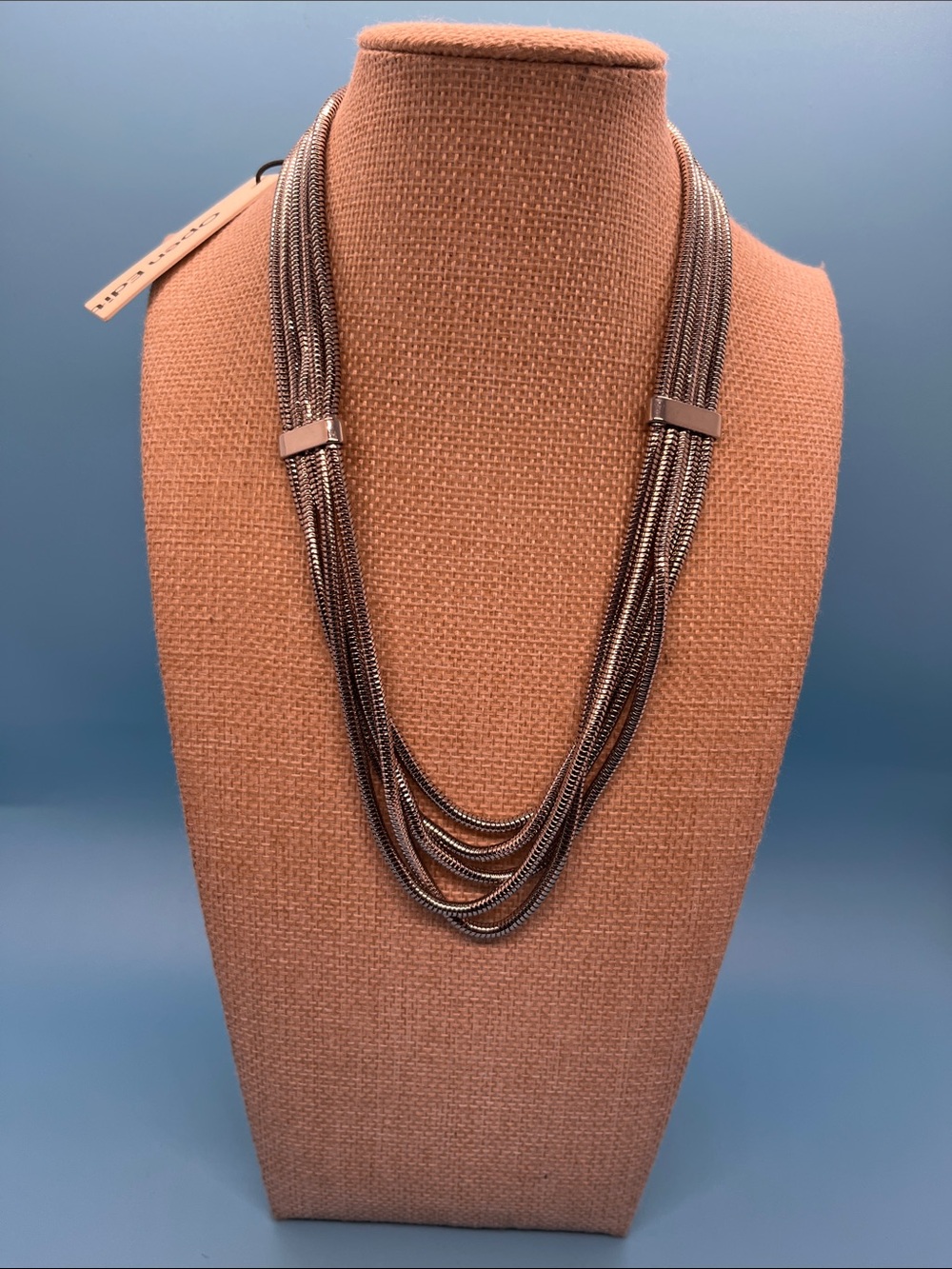 Layered Metallic Gray Multi-Strand Women's Necklace